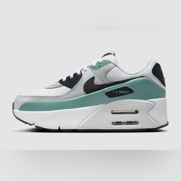 Nike Air Max 90 LV8 Women's Sneakers - Size 11 White Teal - Picture 2 of 12
